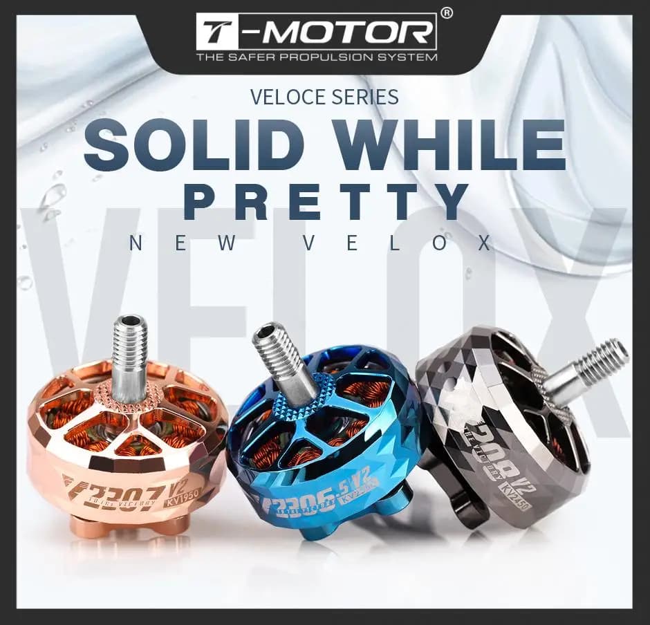 T-MOTOR T-Hobby V2306.5 V2 5" 4-6S KV1950/KV2550 Brushless Motor For Freestyle Fpv Racing Drone Motor Drones DIY Parts - 1