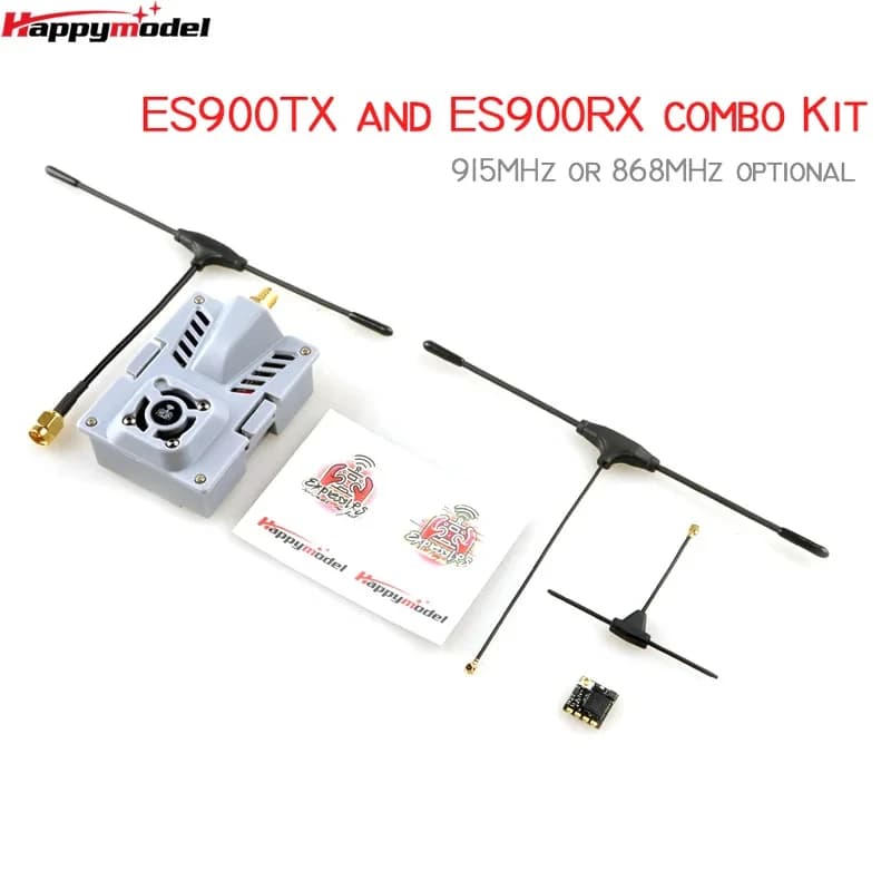 Happymodel ELRS Micro ES900RX（Receiver）ES900TX（Module）Combo Kit 915MHz ExpressLRS Firmware For RC FPV Long Range Racing Drones - 1