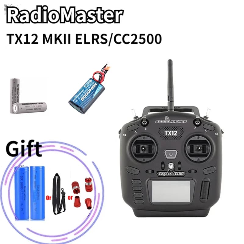 In stock RadioMaster TX12 MKII MK2 Mark 2 Radio ELRS/CC2500 EdgeTX OpenTX 16CH Multi-Module Compatible Radio Control Transmitter - 1