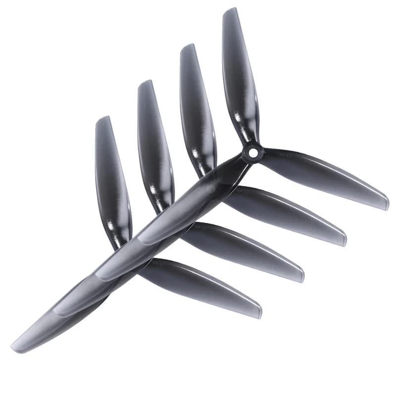 2/4/6/8/10Pairs HQProp 7X4X3 7040 7inch 3 blade/tri-blade Propeller Light Grey (2CW+2CCW) Poly Carbonate for FPV RC Drone 3