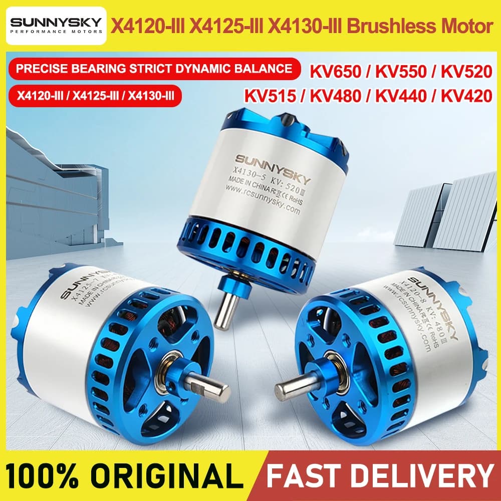 SUNNYSKY X4120-III X4125-III X4130-III 650K550KV 420KV 515KV 520KV Brushless Motor for RC Quadcopter Airplanes Fixed Wing Plane - 1