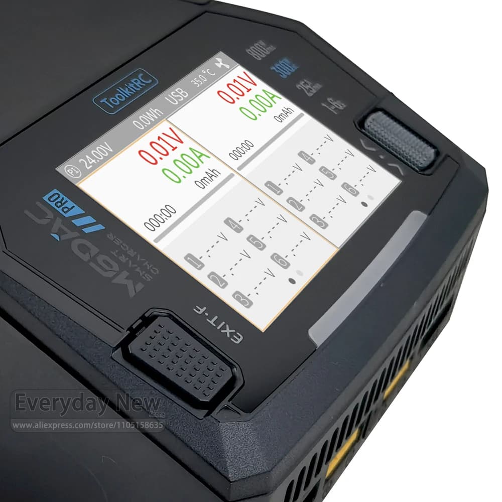 ToolkitRC M6DAC PRO Charger Fast 1-6S Intelligent Balance 2CH AC/DC Toy Model Car Drone Power Lithium Battery XT60 IPS FPV EU 5