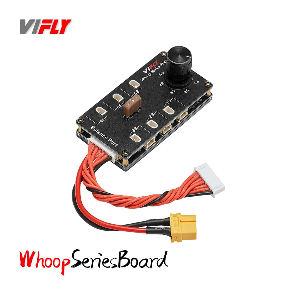 VIFLY Whoop Series Board Balance Charging Board 6 Port 1S LIPO Battery XT60 Input for PH2.0 BT2.0 1S FPV Tinywhoop Drone - 1