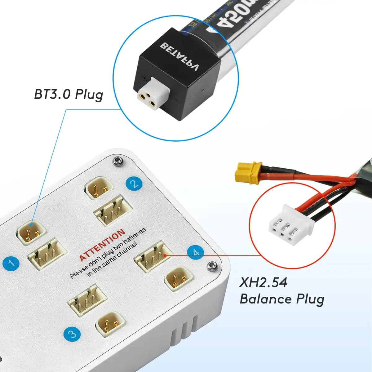 VIFLY ToothStor 2S LiPo Battery Charger 1.5A Output USB-C PD XT60 DC for Whoop Drone 3