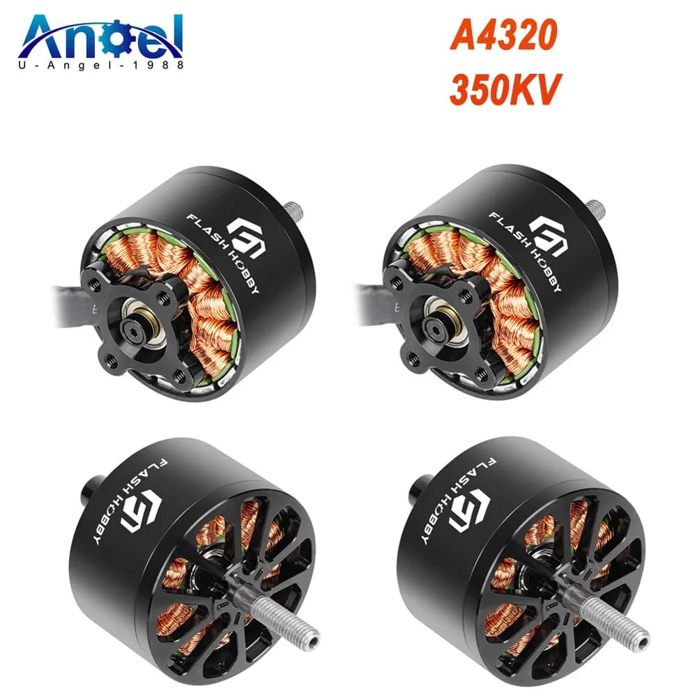 4 Pieces Flashhobby A4320 4320 350KV 6-12S High Speed Brushless Motor Long Range X-Class RC FPV Drone Model Parts Accessories - 1