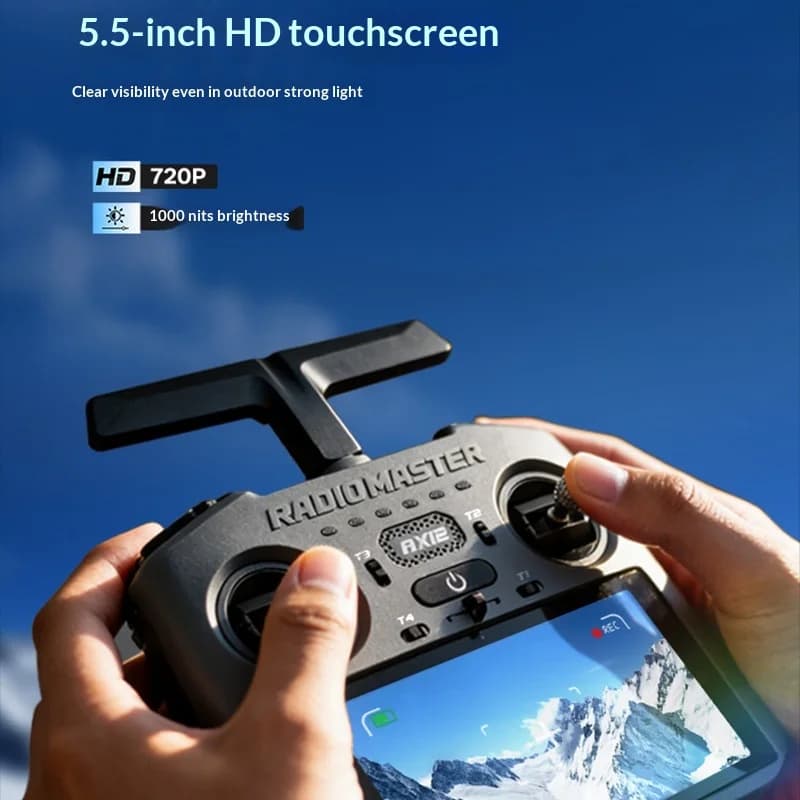 Pre-Order AX12 RadioMaster ELRS 16CH RC Transmitter Android Hall X5 720P 5.5 Inch 64GB 2*21700mAh Fast Charging USB-PD RC Gifts 4