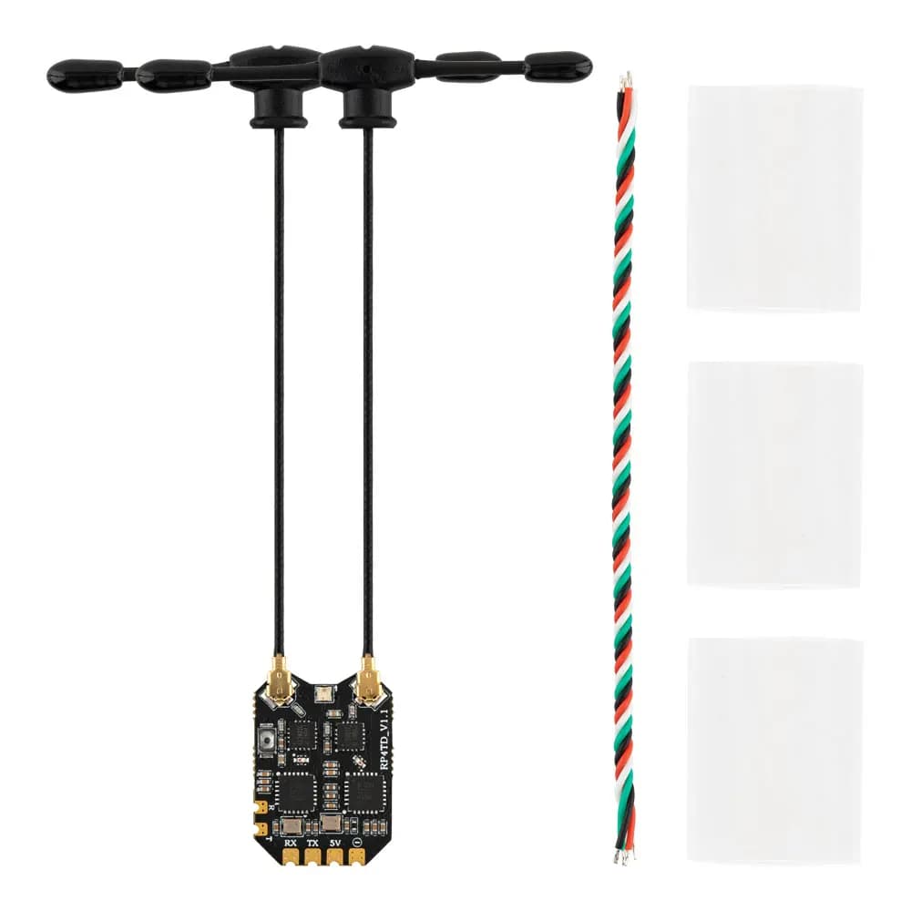RadioMaster RP4TD ExpressLRS 2.4GHz True Diversity Receiver Dual TCXO for FPV Drone and Fixed Wing - 1