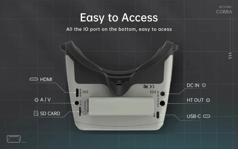 SKYZONE COBRA LITE V2 Diversity 480*272 G0ggle Steadyview RapidMix Receiver Head Tracker DVR Video Glasses RC FPV Racing UAV 6