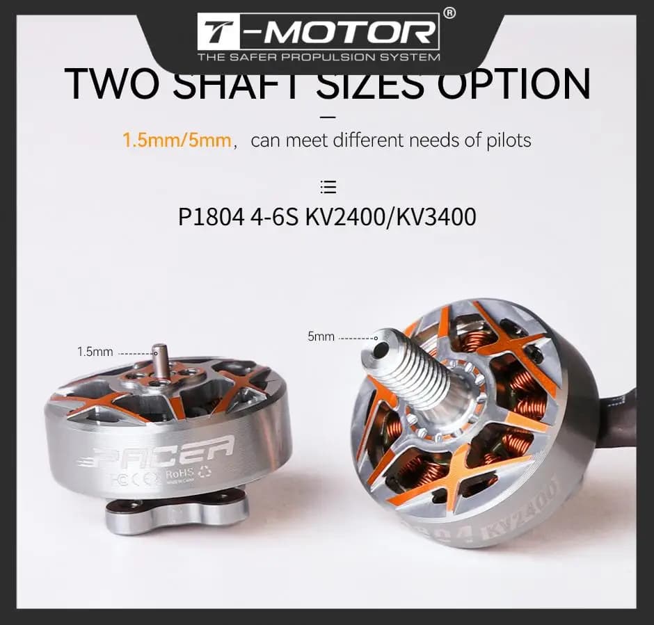 T-MOTOR T-Hobby Drones DIY Parts P1804 4-6S KV2400/KV3400 Brushless Motor For Fpv Drone Motor Drone FPV Freestyle Version - 1