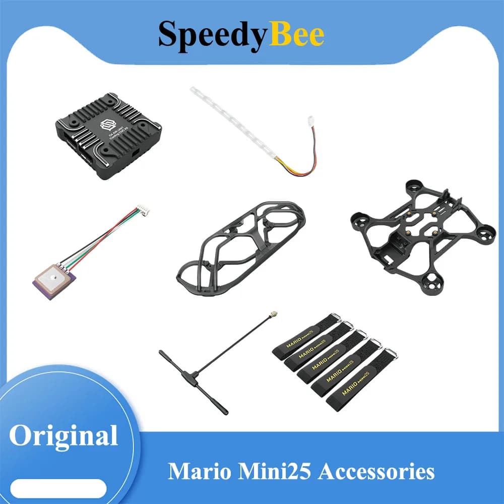 Original Speedybee Mario Mini25 O4 Air Unit CNC Set Frame Wing Protector RGB LED Light GPS ELRS 2.4G Antenna - 1