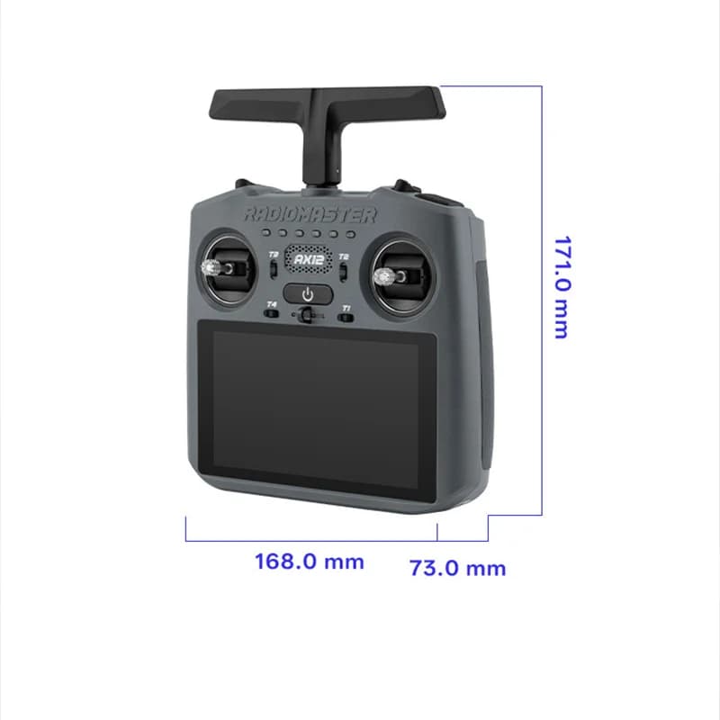 New AX12 RadioMaster RC Transmitter Android9 16CH ELRS Hall X5 5.5 Inch 720P HD Touch Screen 64GB 21700mAh USB-PD Fast Charging 4