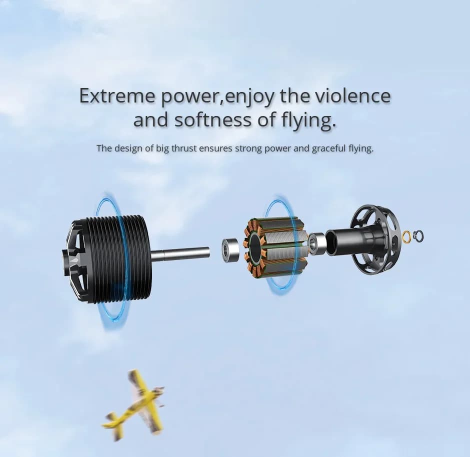 T-MOTOR T-Hobby Hobby AS2820 Brushless Motor Long Shaft KV600 KV880 KV1050 KV1250 For RC Drone Fixed Wing Outdoor FPV 3