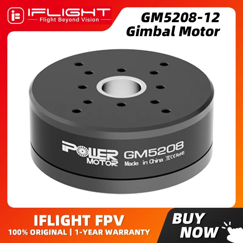 iFlight iPower GM5208-12 GM5208-24 Brushless Gimbal Motor 12.6mm Shaft UAV pod - 1