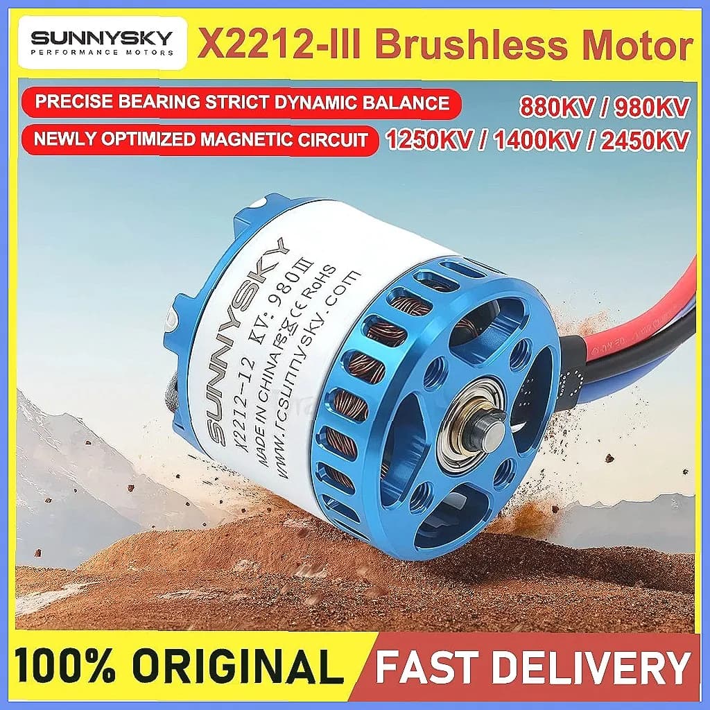 SUNNYSKY X2212 Brushless Motor 980KV/1250KV/1400KV/2450KV for RC Airplane Drone with Original Box - 1