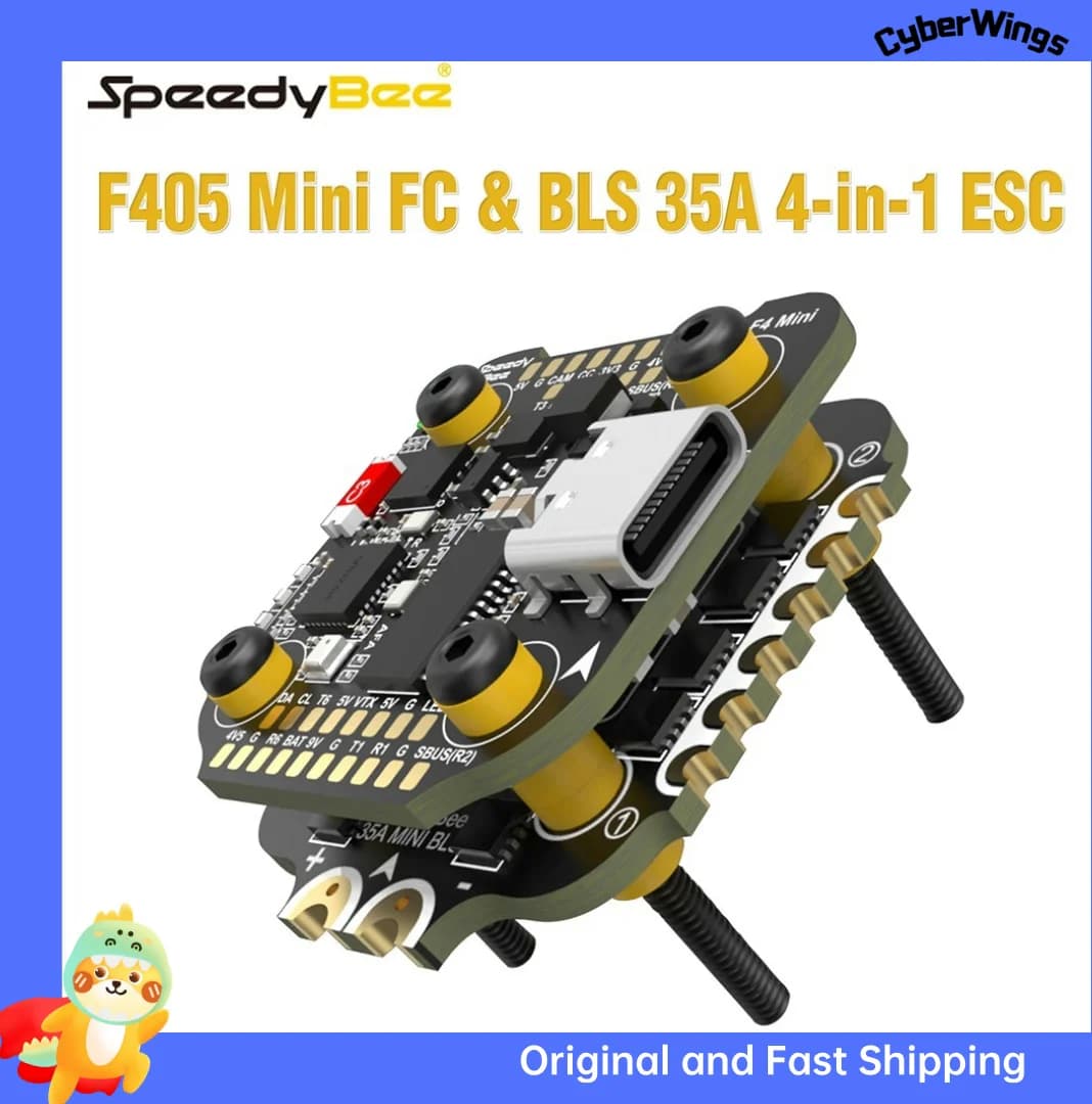 SpeedyBee F405 Mini Flight Controller BLS 35A ESC Mini V2 20x20 Stack for RC FPV Freestyle Racing - 1