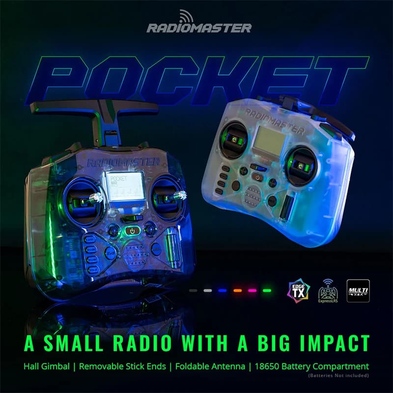 Radiomaster Pocket Remote Control FPV Traverse Aircraft Model Portable Personalized Elrs CC2500 Protocol - 1