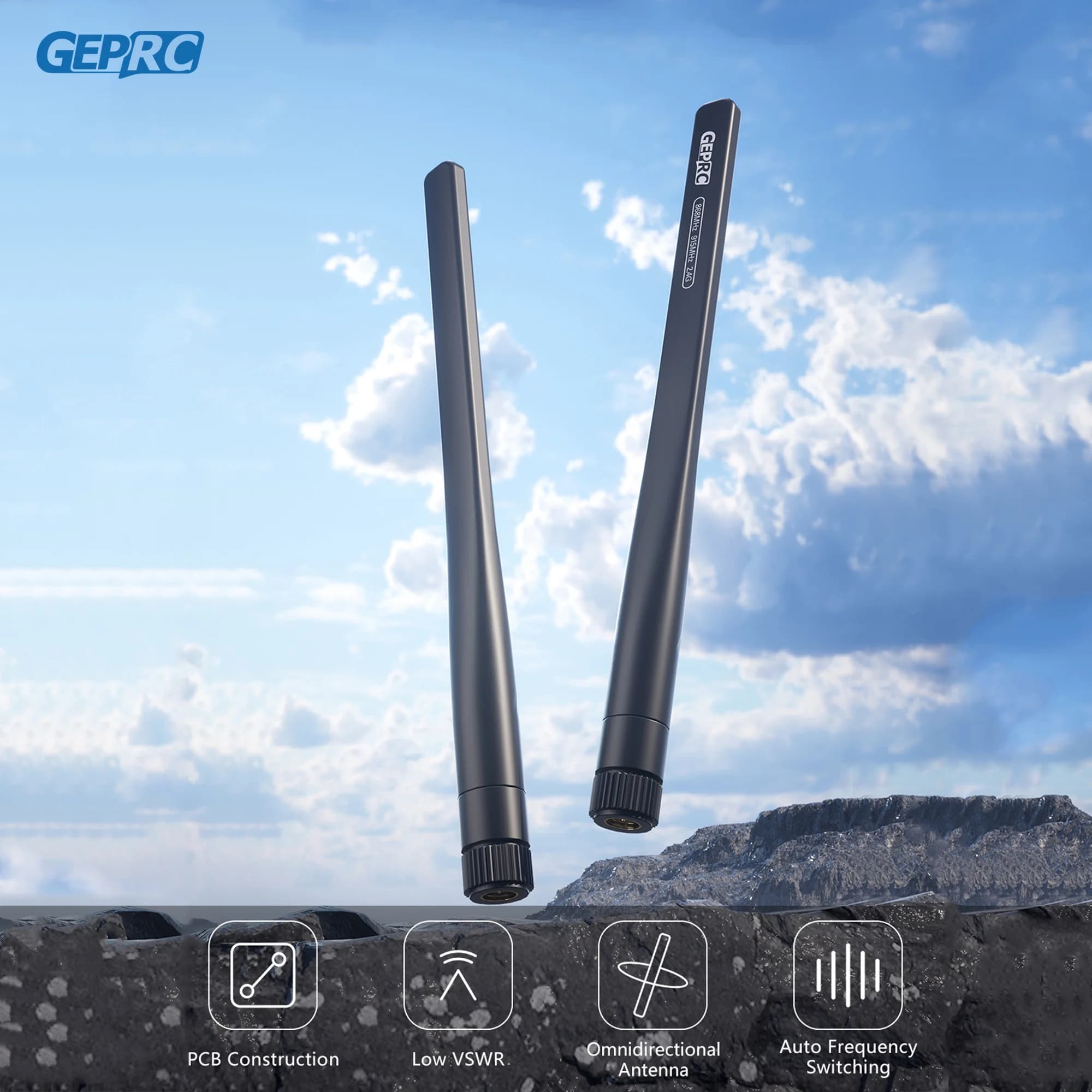 GEPRC 868MHz 915MHz 2.4G Tri-Band Stick Antenna 2.4GHz High Frequency Long Range FPV DIY RC Quadcopter Freestyle Drone Parts - 1