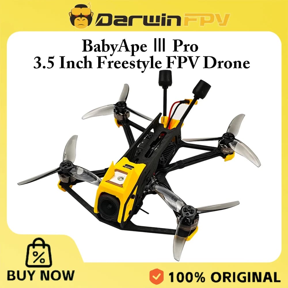 DarwinFPV BabyApe Ⅲ Pro 3.5 Inch Freestyle FPV Drone with Receiver M1018 GPS 1504-4000KV Motors - 1