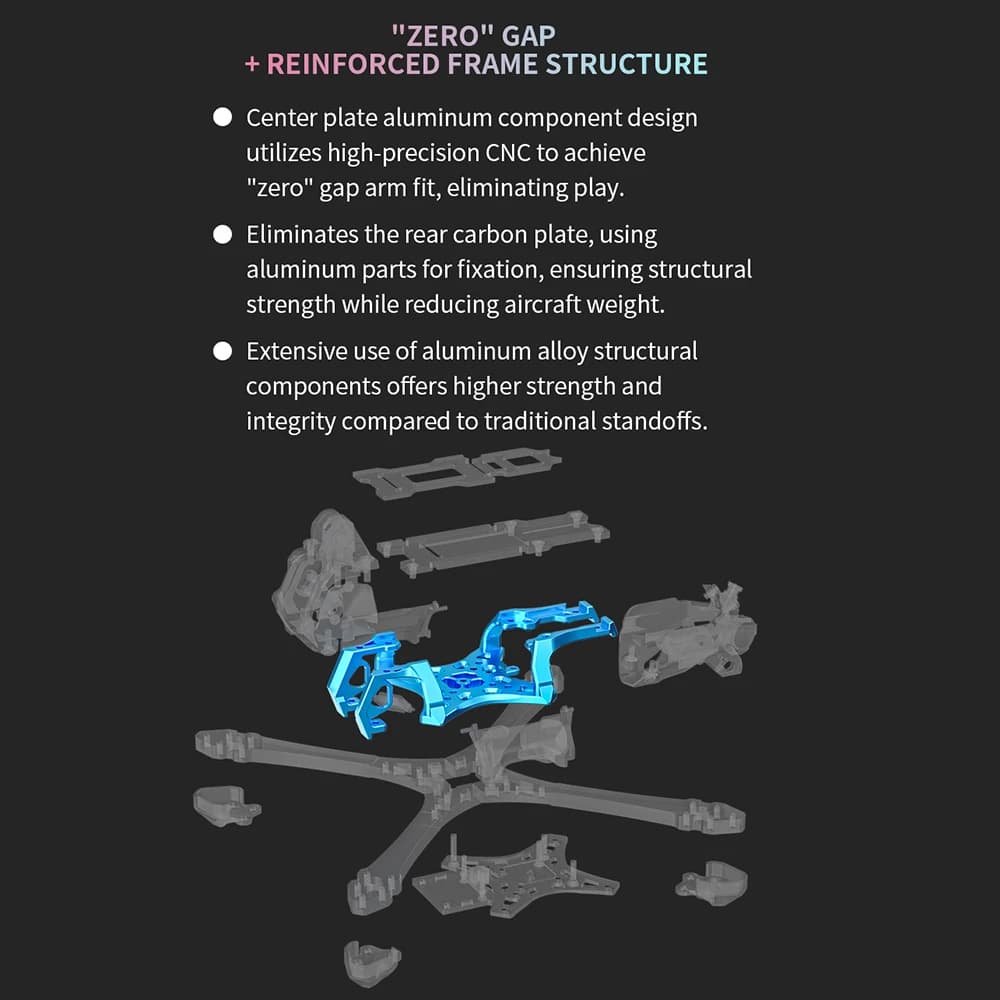 Axisflying Bando 5 5 Inch FPV Drone Frame Kit, True X Design for Freestyle Racing & Cinematic Shooting, High Strength Lightweigh 6