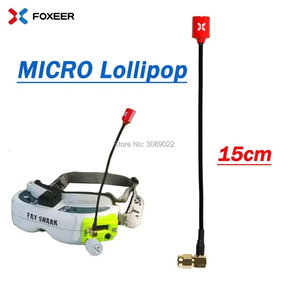 Foxeer Antenna MICRO Lollipop V4 FPV Antenna 5.8G 2.3Dbi Omni RHCP SMA 15cm Long Antenna For FPV Racing Drone FPV glasses - 1