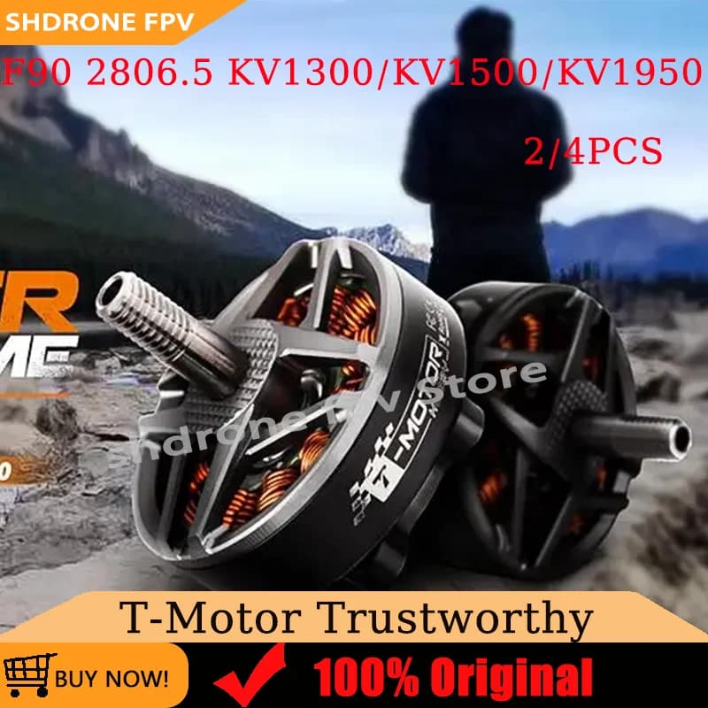 T-Motor F90 2806.5 FPV Drone Motor 1300/1500/1950KV 4mm Titanium Shaft 5-6S for 5/6/7 Inch Racing Freestyle Long Range Drones - 1