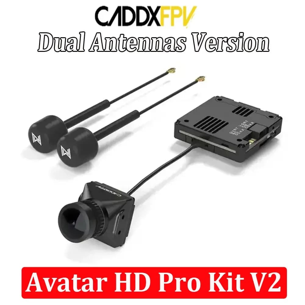 Caddx Walksnail Avatar HD V2 Kit or Pro Kit (Dual Antennas) w/ Gyroflow+ & 32GB - for FPV Builds​ - 1