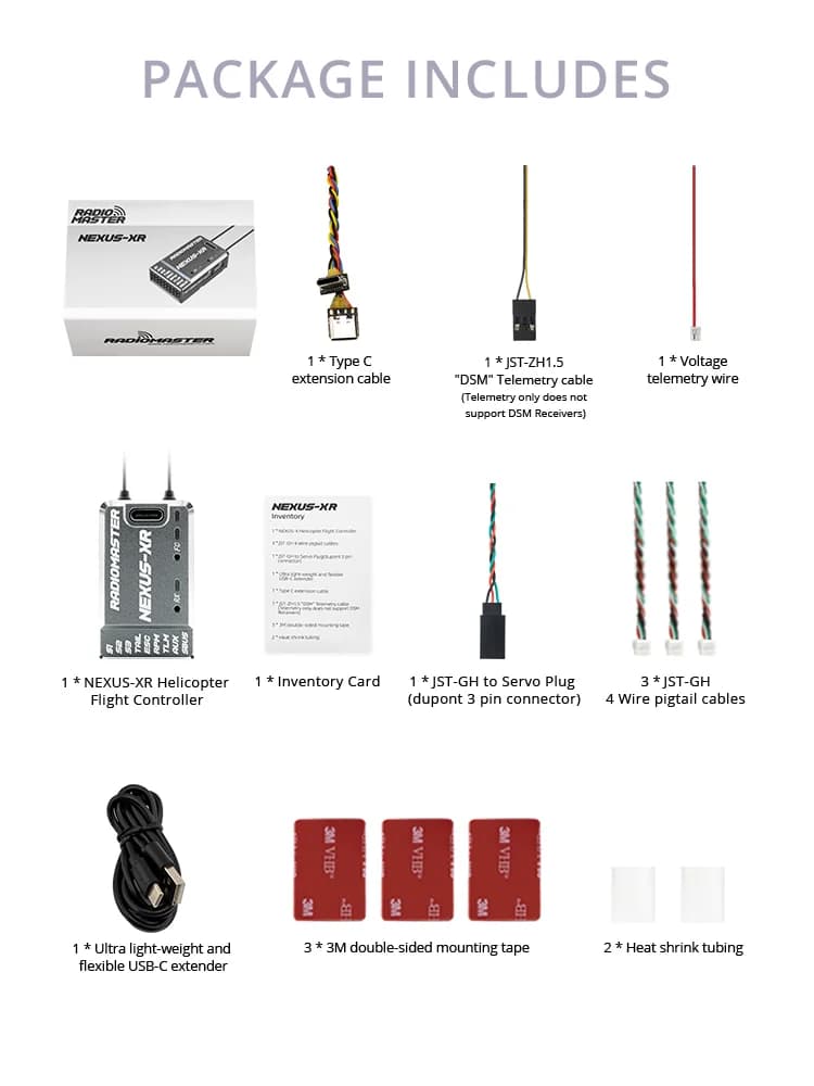 Radiomaster Nexus-XR Helicopter Flight Controller With Internal Receiver 6