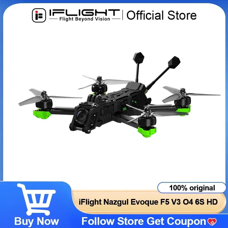 iFlight Nazgul Evoque F5D V3 6S HD FPV Drone BNF O4 Air Unit Pro DC/X Dual Geometry Flexible Switching 5inch Freestyle FPV Drone - 1