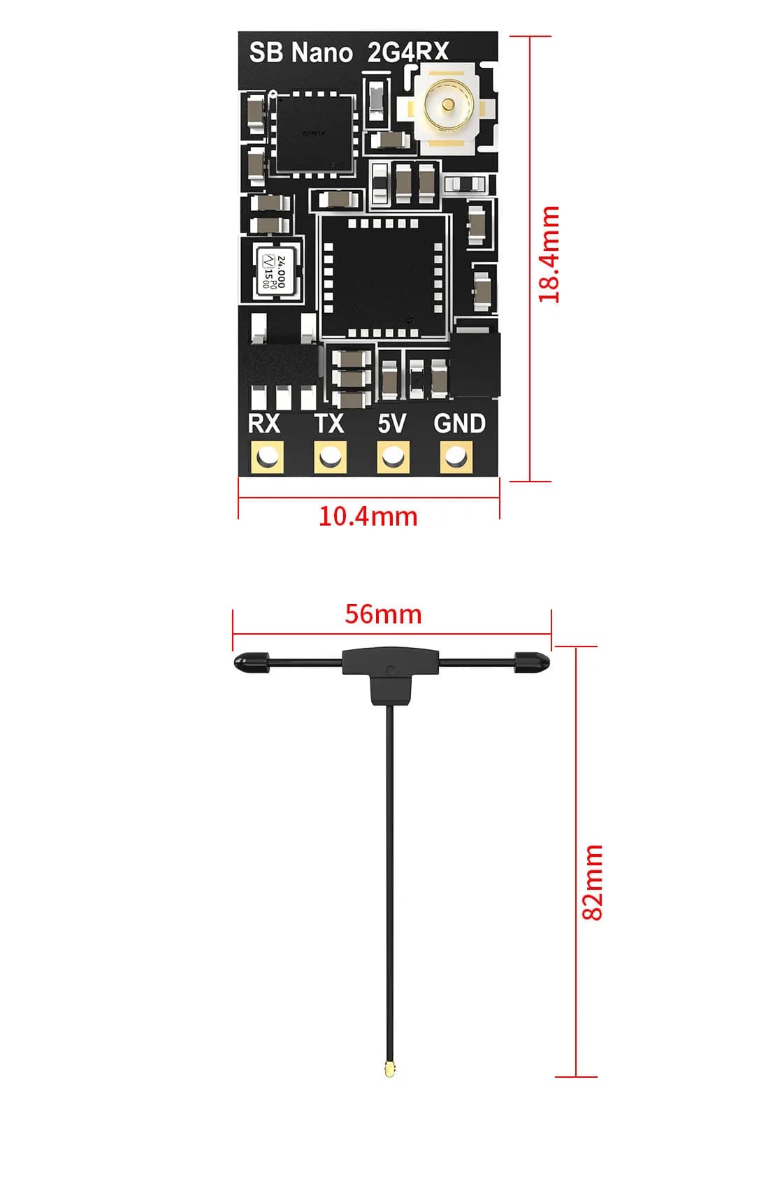 SpeedyBee Nano Receivers 2.4G 2.4G-TCXO ExpressLRS ELRS Receiver for FPV Freestyle Long Range Drones DIY Parts FPV - 1