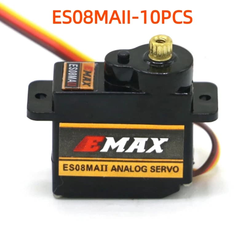 2026 New EMAX ES08MAII 12G Mini Metal Gear Analog Servo RC Hobby Simulation Servo for Car Boat Helicopter Airplane 6
