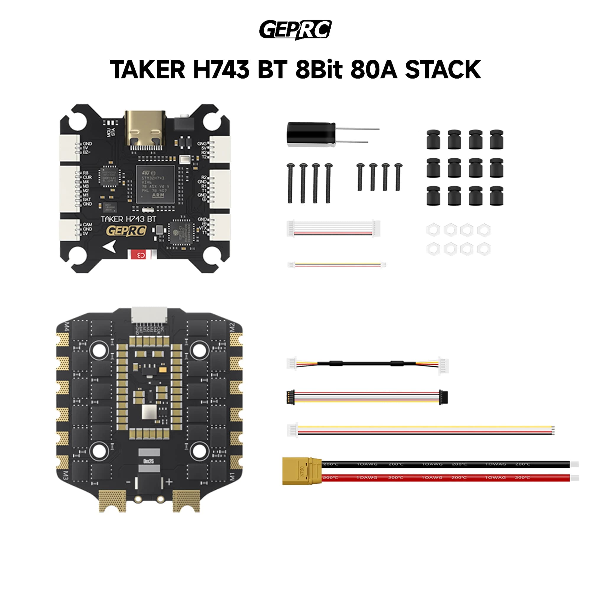 GEPRC TAKER H743 BT 8Bit 80A STACK 80A 4IN1 ESC Dual Gyro 512MB Black Box Data Analyze Record Flight Barometer Racing FPV Drone - 1