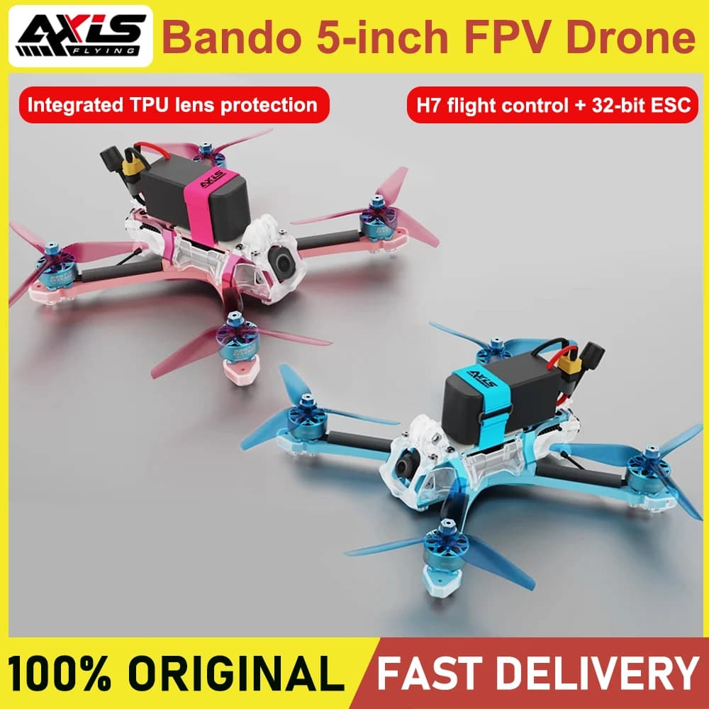 Axisflying Bando 5 Inch FPV Drone, H743 FC Pro, O4 Air Unit, GPS, ELRS 2.4G,Support Analog & HD, Freestyle Racing Quadcopter - 1