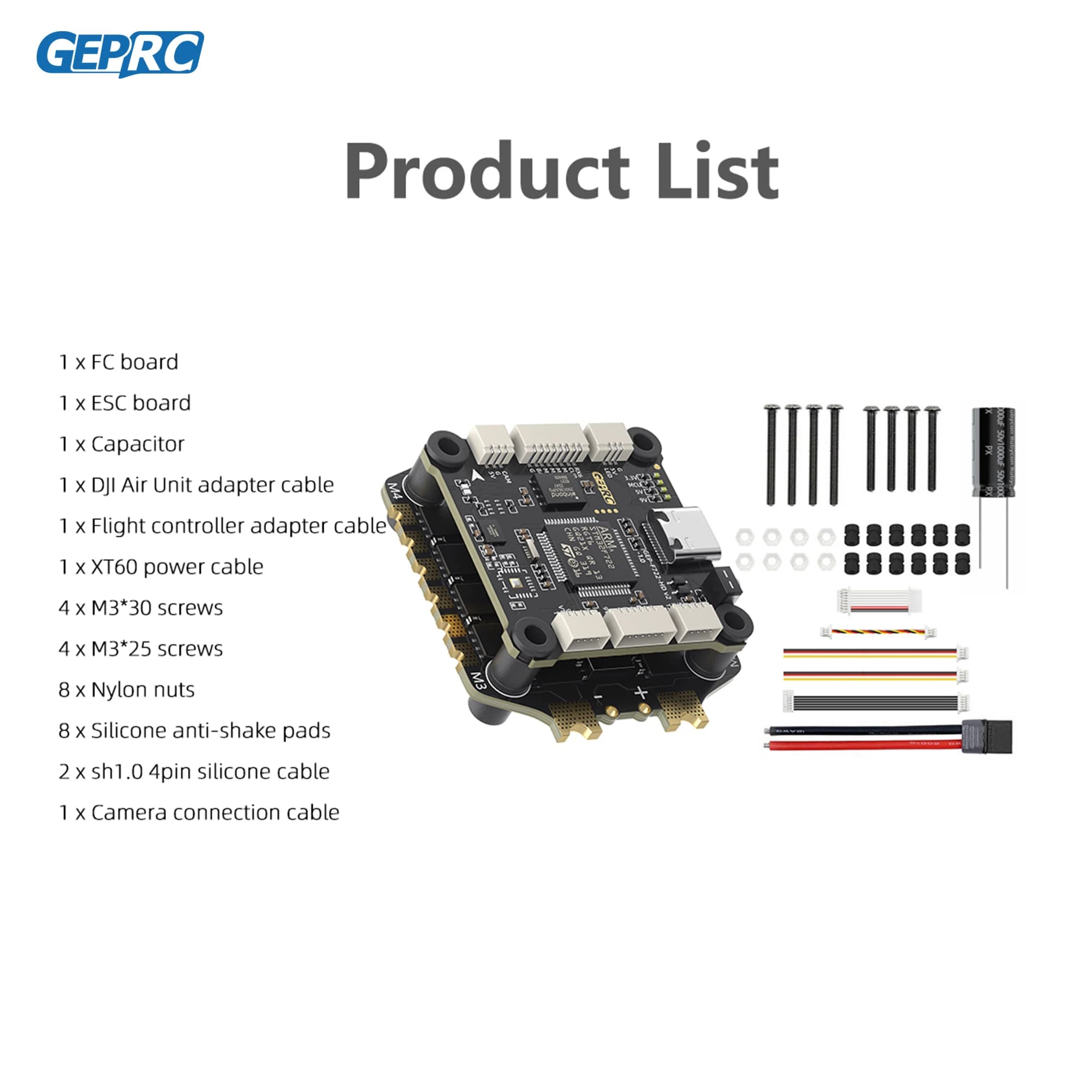GEPRC TAKER F722 BLS 60A 65A 80A V2 STACK 4IN1 ESC Flight Controller Data Analyze Record Flight Data Plug Play Racing FPV Drone 6