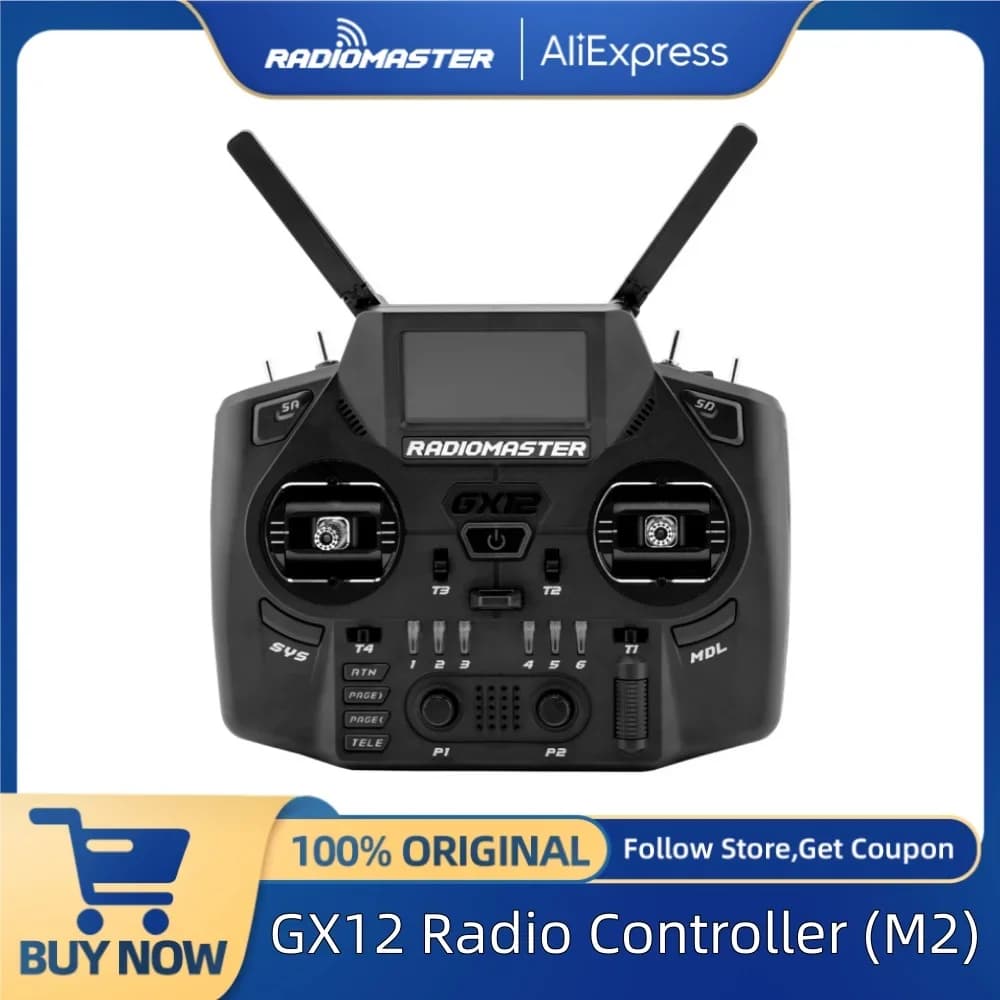 Radiomaster GX12 ELRS 2.4GHz / 900MHz Dual-Band 1000Hz 3D Digital CNC Hall Gimbal Gemini-X EXpressLRS Radio Controller M2 - 1