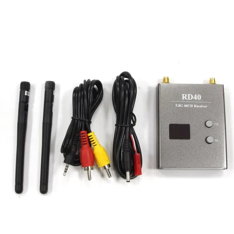 Skyzone 5.8GHZ 48Channel RD40 Raceband Dual Diversity Receiver For Rc racing drone Quadcopter With A/V and Power Cables VS RC832 - 1