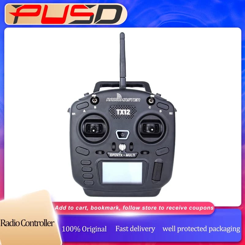 Radiomaster TX12 RC Transmitter MKII OpenTX Multi Protocol Radio Controller ELRS Remote Control Compact For FPV Drone RC Plane
