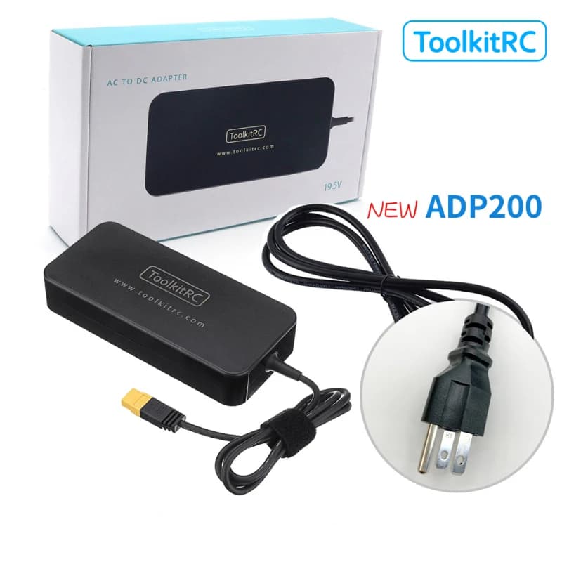 ToolkitRC ADP200 Power Supply Unit Adapter XT60 Output Rc FPV Car Lipo LiHV NiMh Battery Balance Charger For M6D M8P M8D - 1