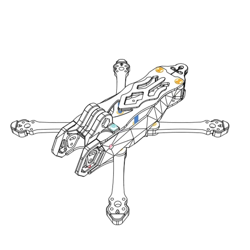Axisflying Manta 30 6inch FPV Drone Frame Kit Carbon Fiber Lightweight for Freestyle Long Range RC Quadcopter 5