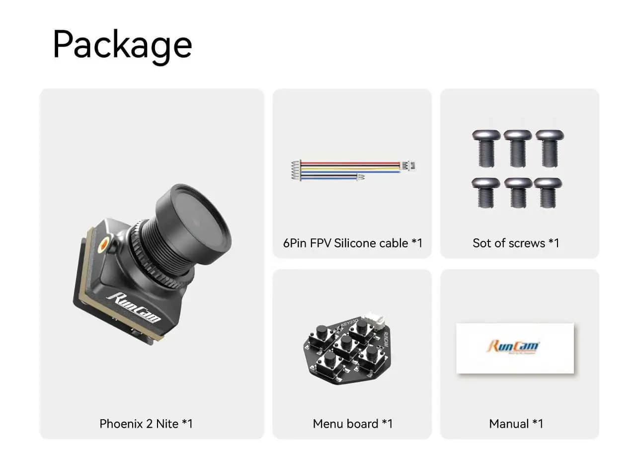 RunCam Phoenix 2 Nite New Night Vision Camera Optimized from Night Eagle 3 and Phoenix 2Pro 6