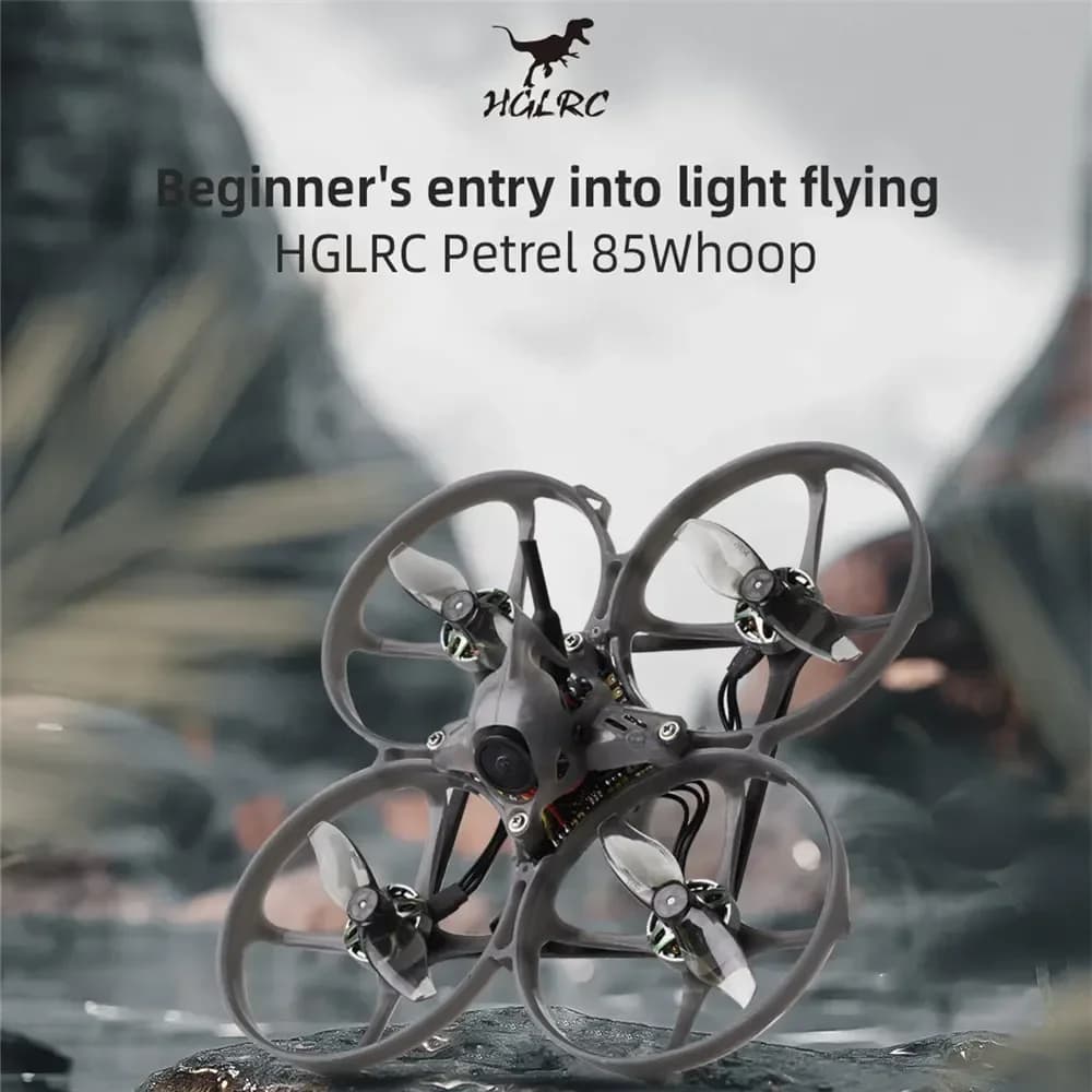 HGLRC Petrel 85Whoop 85mm Brushless Tinywhoop - SPECTER 10A AIO 1202.5 11000KV 2S LIPO - 1
