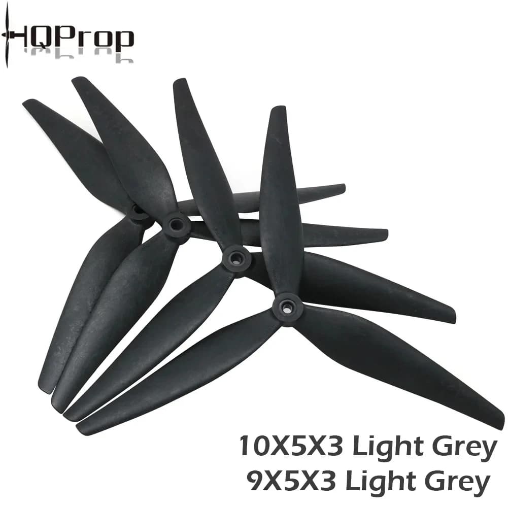 2pair HQProp 10X5X3 9X5X3 10X5.5X3 1050 9050 1055 10inch 9inch 3 blades Black Carbon Reinforced Nylon Propeller for Rc FPV Drone - 1