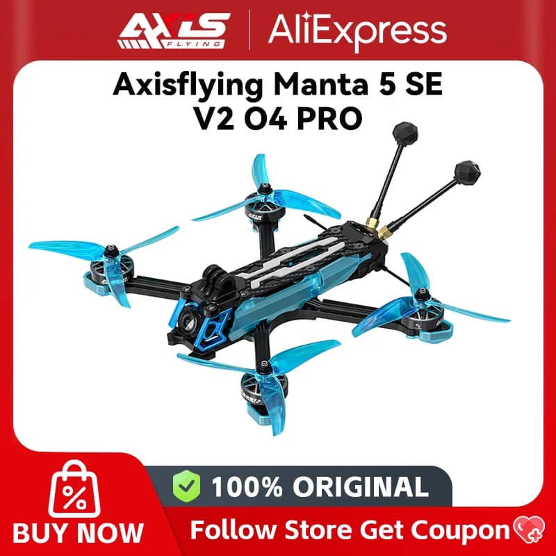 Axisflying Manta 5 SE V2  O4 Pro queshed X H743 FC 5 Inch Drone Freestyle for AE2207V2 1960KV 6S Motor RC FPV Quadcopter - 1