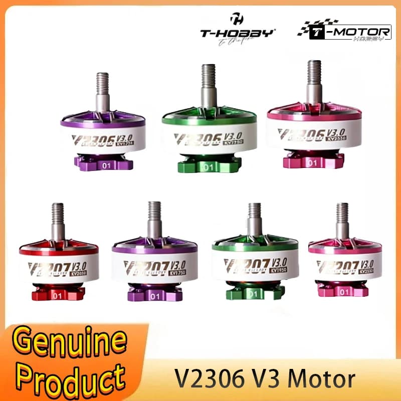 T-Motor T-Hobby Velox V2207 /V2306 V3 1750KV 1950KV 2050KV 6S / 2550KV 4S Brushless Motor for FPV Freestyle Drones DIY Parts - 1