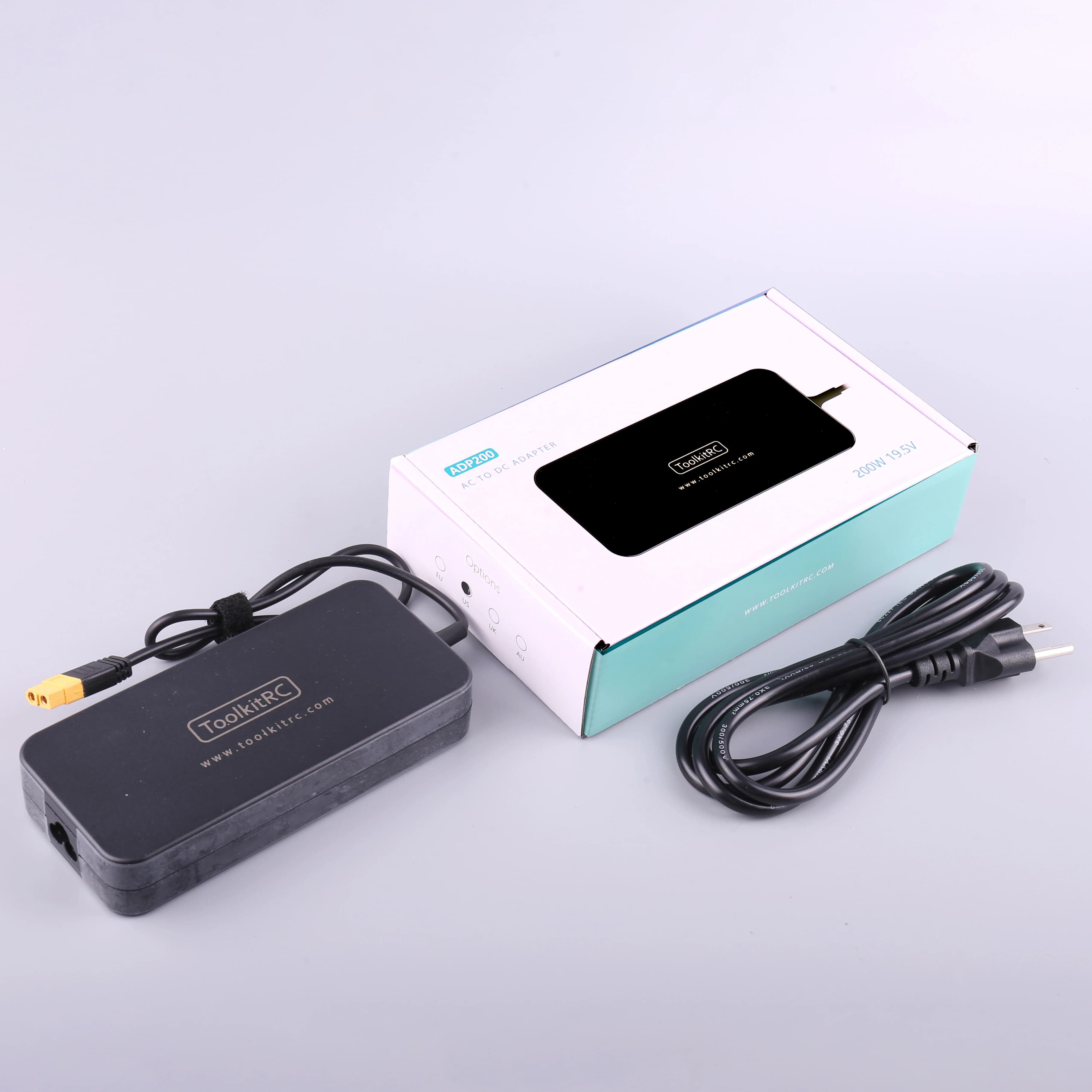 ToolkitRC ADP200 200W Power Supply Charger Adapter 19.5V 10.3A XT60 Interface Compatible with ISDT Q6 T6 T8 M6 M9