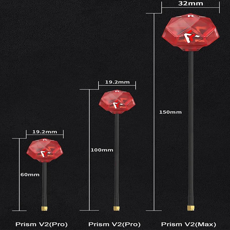AXISFLYING Prism V2 Antenna for Long Range FPV, 5.8GHz High Gain Calibrated, LHCP/RHCP Drone Antenna with LDS Tech,Stable Signal 6