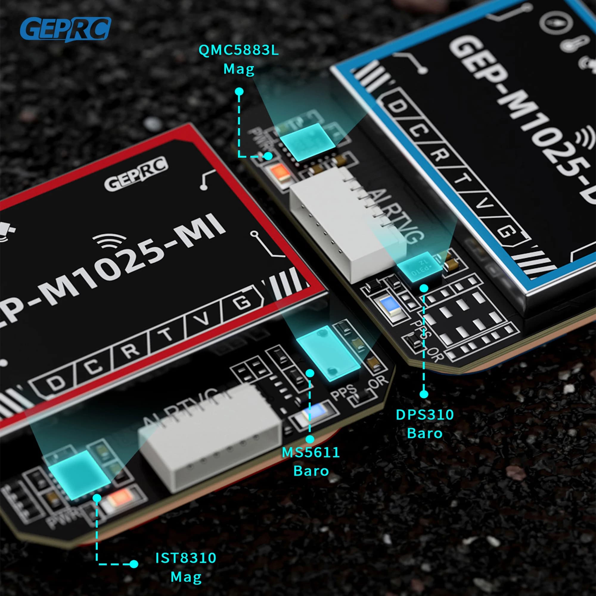 GEPRC GEP-M1025 Series GPS Module M10050 Chip Multi Satellite Magnetometer Barometer Farad Capacitor Accurate for FPV Drone 3