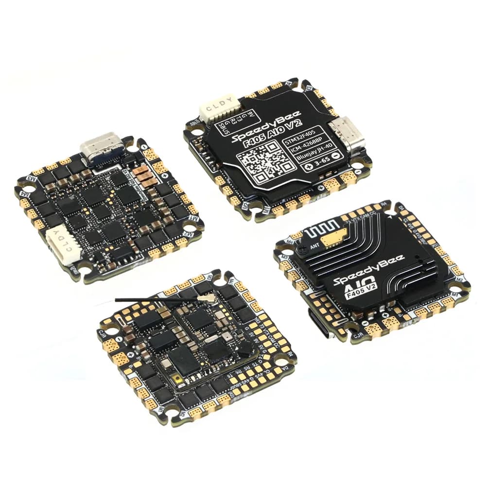 SpeedyBee F405 AIO V2 35A without CNC / 40A with CNC 25.5x25.5 3-6S Flight Control and ESC Integrated for Aircraft 6