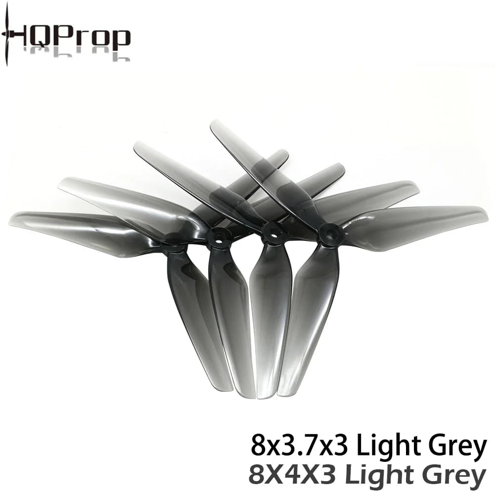 2/4Pair HQProp 8X4X3 8040 / 8X3.7X3 8037 3-Blade Propeller Black-Glass Fiber Nylon Propeller FPV Propeller for 8inch FPV Drones - 1