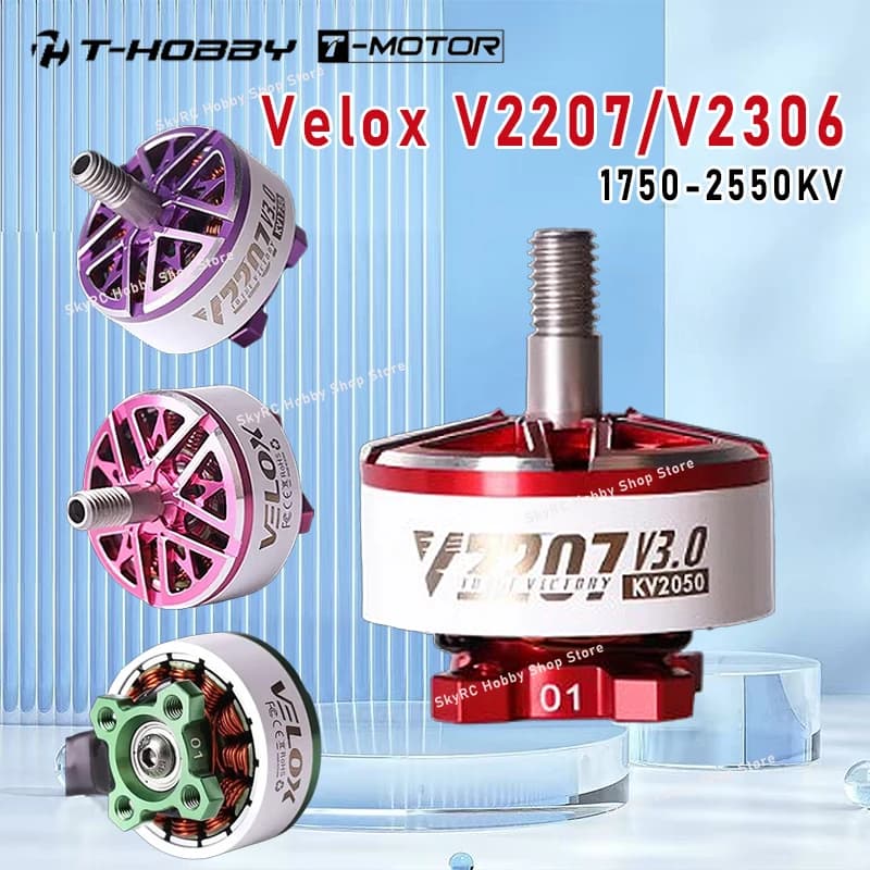 T-MOTOR T-HOBBY Velox V2207 /V2306 V3 1750KV 1950KV 2050KV 6S / 2550KV 4S Brushless Motor for FPV Freestyle Drones DIY Parts $18.23$36.47 -50%6 soldExtra 2% off with coinsSee previewSimilar items - 1