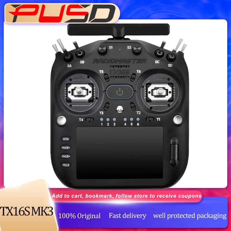 Radiomaster TX16S MK3 2.4GHz 900MHz V6 Hall Gimbal 5 inch IPS Touchscreen Gemini Dual Band ExpressLRS Radio Controller - 1